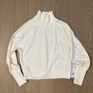 WAFFLE WEEKEND ESCAPE MOCK NECK LONG SLEEVE | Size XS | Color: Ivory